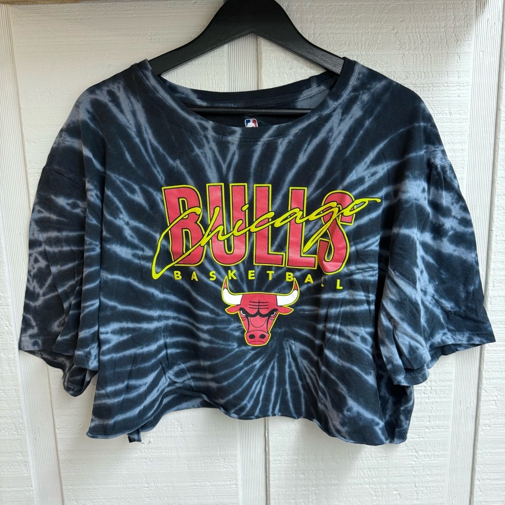 NBA Black Tie-Dye Cropped T-Shirt